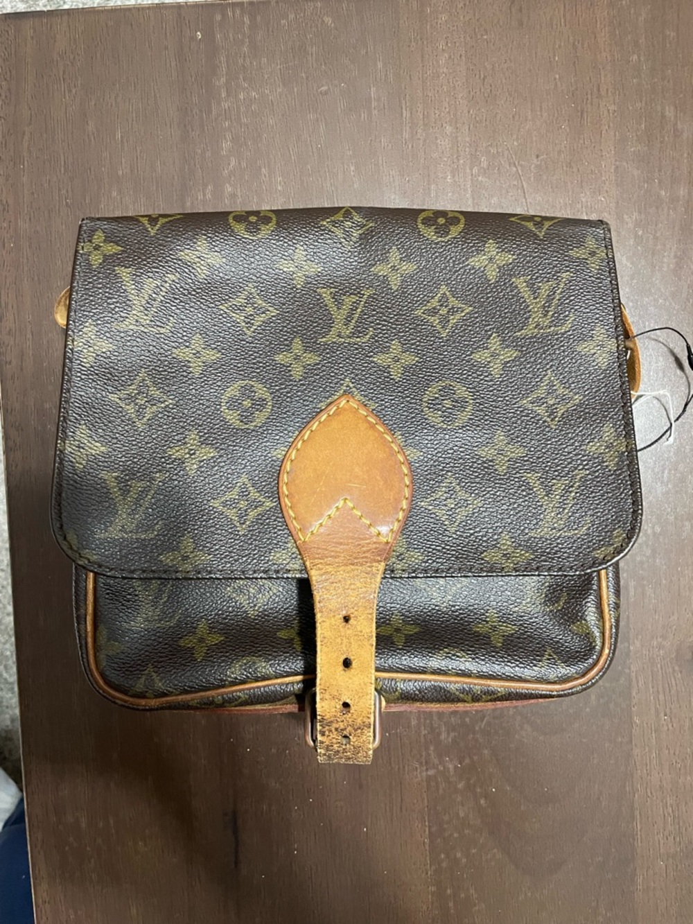Louis Vuitton Vintage Monogram Crossbody Messenger Bag - Brown & Tan